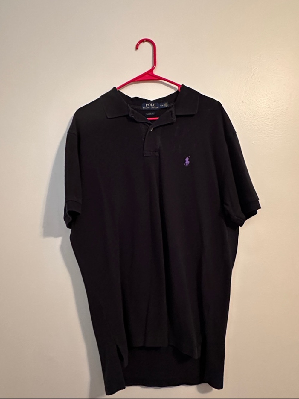Polo by Ralph Lauren Black Polo with Purple Pony Logo
